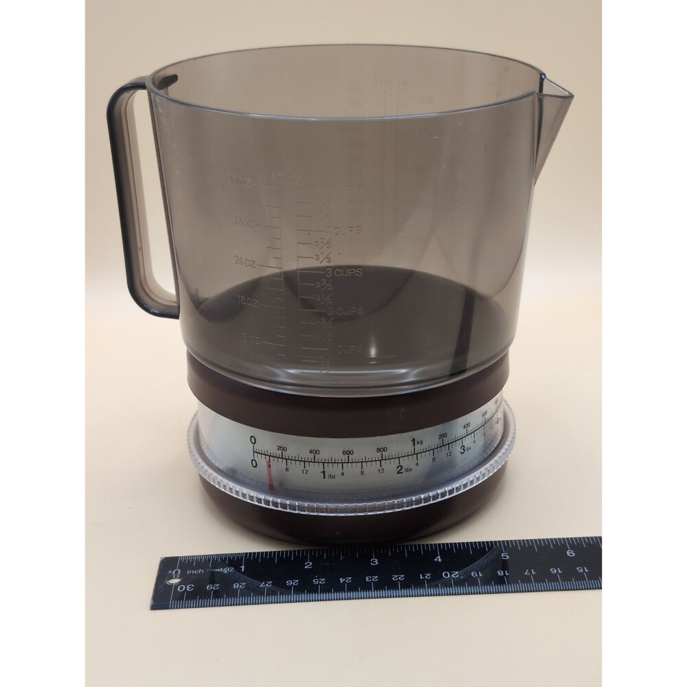Kitchen Scale Adjustable Lightweight Plastic With 40 Oz. Pourable Measuring Cup - Picture 14 of 14